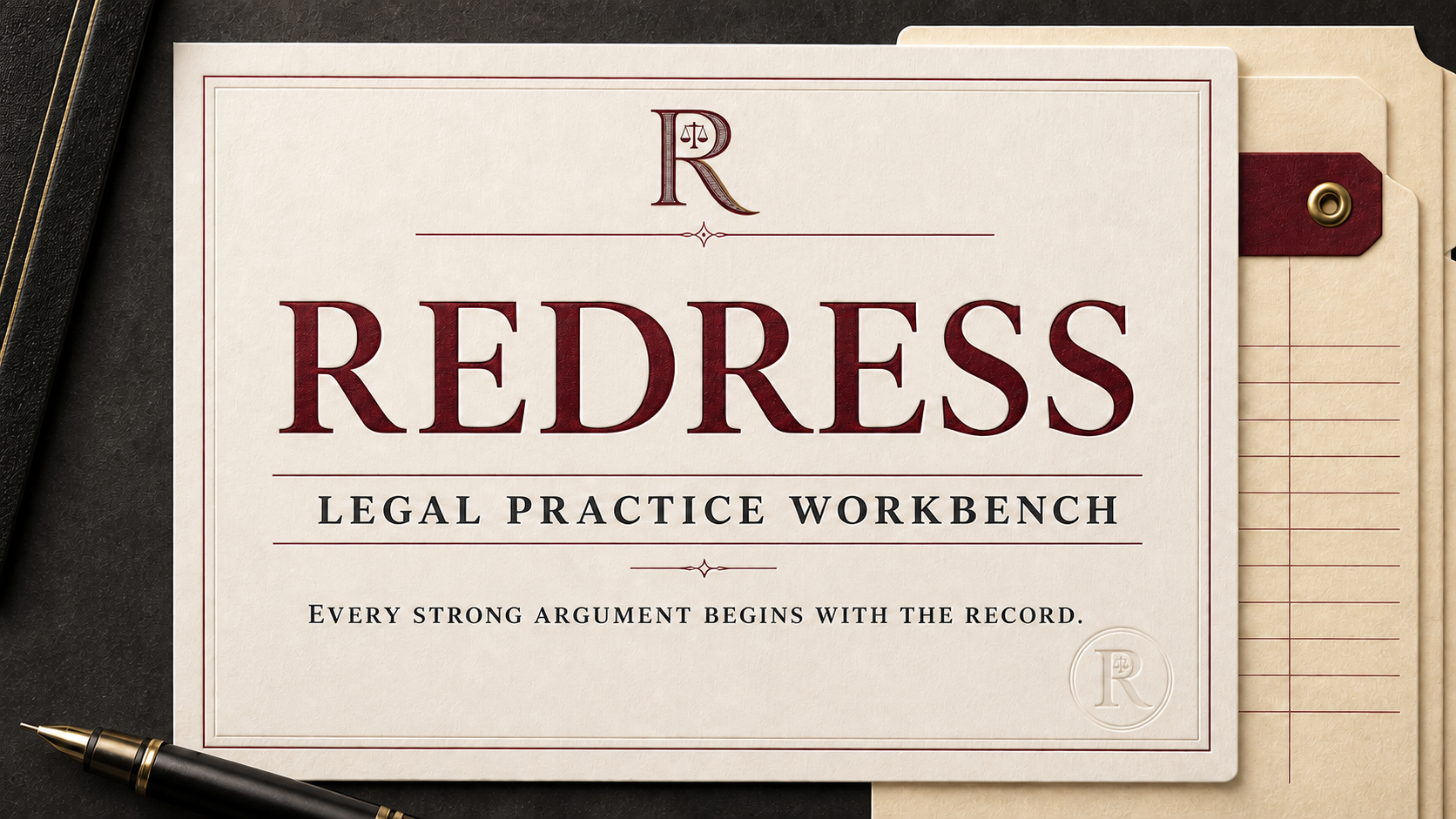 Redress | Legal Practice Workbench. Every strong argument begins with the record.